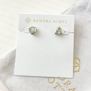 Kendra Scott Silver and White Earrings